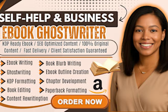 write self help and business ebook, ghostwriter amazon kdp ebook,