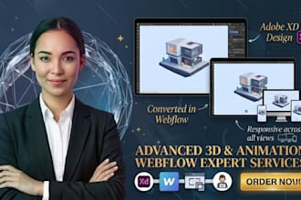 do build website or webflow animation and 3d website
