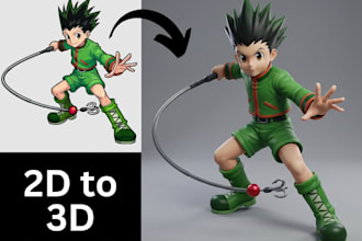 convert 2d to 3d model from sketch image logo drawing stl file for 3d printing