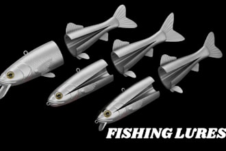 design 3d fishing lure soft bait mold for cnc machine 3d model 3d priting cad
