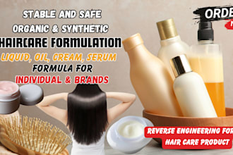 reverse engineer organic and synthetic hair care formulation