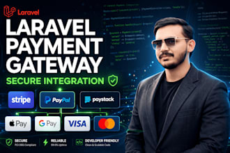 integrate custom payment gateways and apis in PHP laravel to secure checkouts
