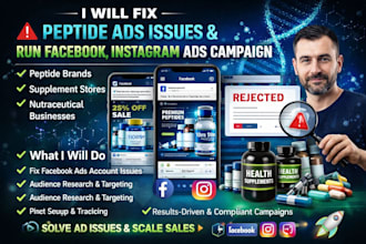 solve peptide ads issues run peptide ads peptide fb ig social media ads campaign
