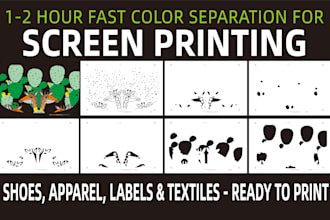 professional color separation for screen printing