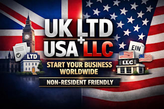 register UK company and USA llc with ein for non residents