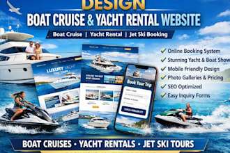 design boat cruise website yacht rental booking website boat website jetski
