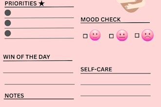 create a custom chronic illness planner symptom tracker or pain journal