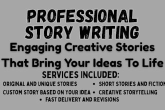 write engaging and creative stories tailored to your ideas