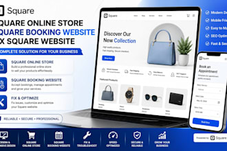 design square online store square booking website and fix square website