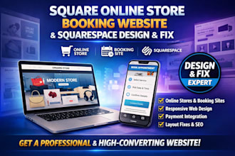 square online booking website square online store design and fix website layout