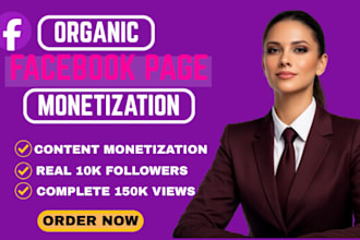 deliver a fully facebook page monetization with content monetization setup