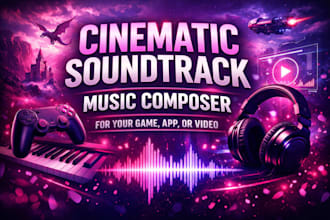 compose cinematic soundtrack for your game app and video