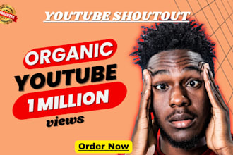 shoutout youtube channel video SEO promotion to 1 million people for views