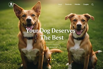 build a professional pet website design dog cat walking grooming shopify store