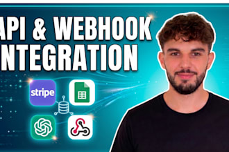 integrate rest API, stripe, or webhooks for your website