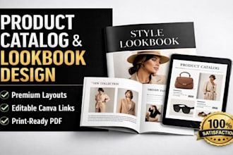 design product catalog, lookbook, canva ebook formatting, ebook design, KDP