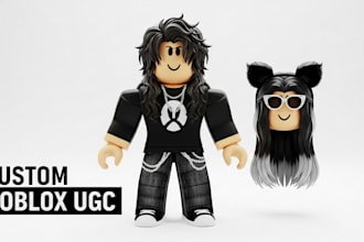 create custom roblox ugc, hair, wearable accessories