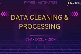 clean, process, and format your data using python