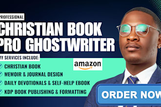 christian ghostwriting, ebook prayer journal, daily devotional, ebook kdp upload