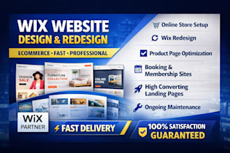 design a wix website with SEO, online store setup to grow sales