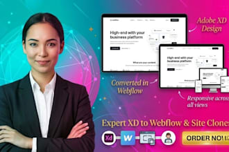 build or design wordpress or xd to webflow and website development