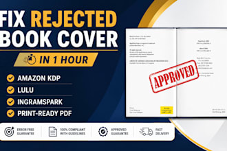 fix rejected KDP or ingramspark book cover errors fast
