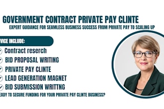 write winning government contract rfq proposal for private pay client