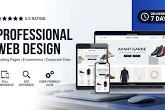 design a professional website or landing page with SEO and mobile optimiz