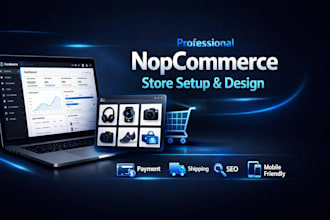 develop nopcommerce website wordpress  ecommerce online shop store setup design