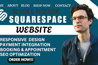 design or redesign a professional squarespace website using fluid engine