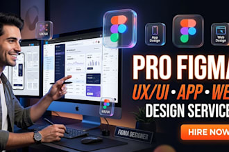 do ux ui design for web and mobile app with figma and framer
