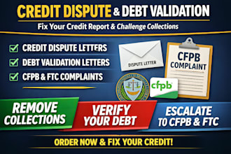 write credit dispute letter, 609 letter, debt validation letter, cfpb complaint