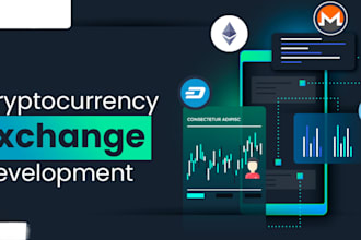 develop crypto exchange website, wallet app, blockchain app, p2p exchange