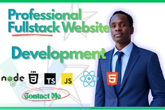 do full stack website development as your back end and front end developer