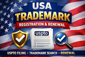 handle USA trademark registration, renewal and uspto filing
