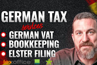 do german income tax, bookkeeping, vat, corporate tax return filling via elster