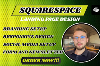 build high performance squarespace landing page design for brand or product ads