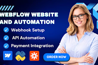 do webflow website, webflow automation webhook setup API and payment integration