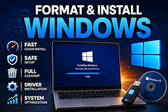 format your PC and install windows 10 or windows 11