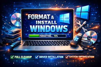 format your PC and install windows 10 or windows 11