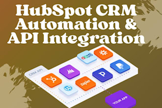 do hubspot integration, make automation, CRM workflows and API setup