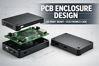 design pcb enclosure 3d case for electronics, arduino, iot, 3d printing