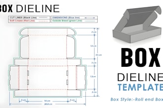 do packaging design, dieline, product packaging box design and packaging dieline