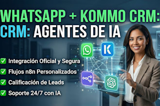 set up whatsapp in kommo CRM and build ai chatbots