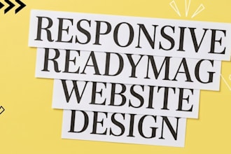 design a readymag website, responsive website for any business
