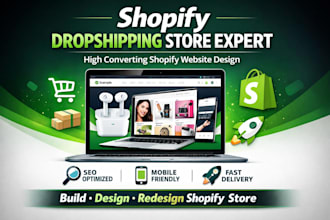 design shopify dropshipping store website ecwid wix dropshipping store design