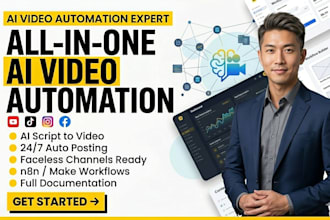 build ai video automation, youtube faceless videos for your channels