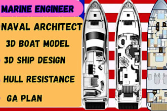 prepare boat plan, yacht ,ga plan, stability analysis for builder use