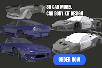 3d car model body kit rc car vehicle design automotive cad step stl 3d printing