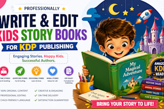ghostwrite fun or edit children story book, bedtime and kids story book for KDP